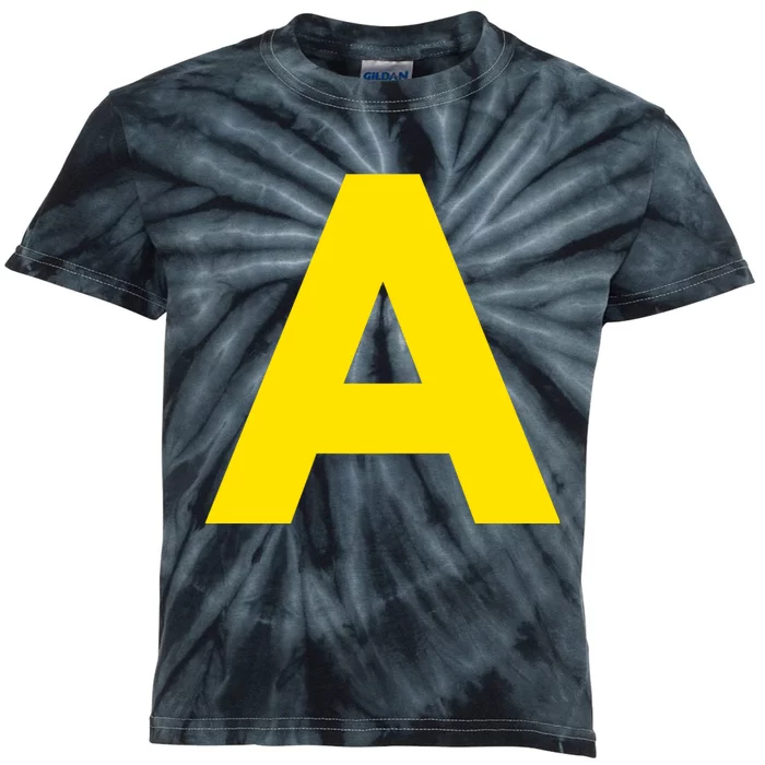 Yellow A On Red For Alvin Costume Halloween Fancy Dress Kids Tie-Dye T-Shirt