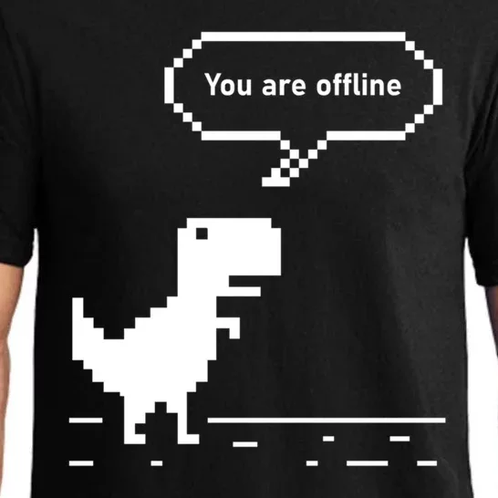 You Are Offline Dinosaur 8 Bit Dinosaur Pajama Set