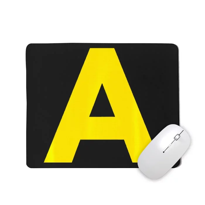 Yellow A On Red For Alvin Costume Halloween Fancy Dress Mousepad