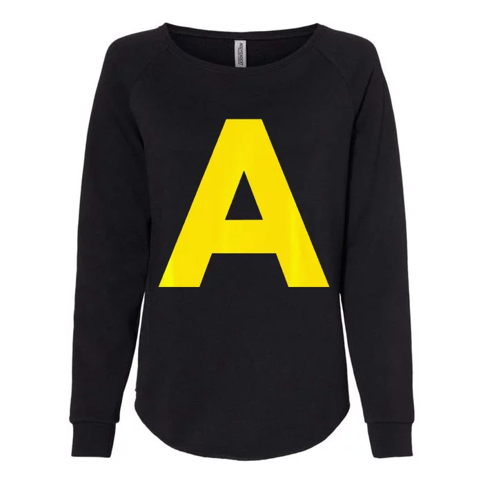 Yellow A On Red For Alvin Costume Halloween Fancy Dress Womens California Wash Sweatshirt