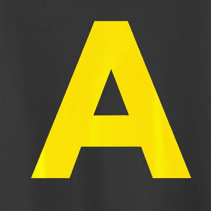 Yellow A On Red For Alvin Costume Halloween Fancy Dress Toddler T-Shirt