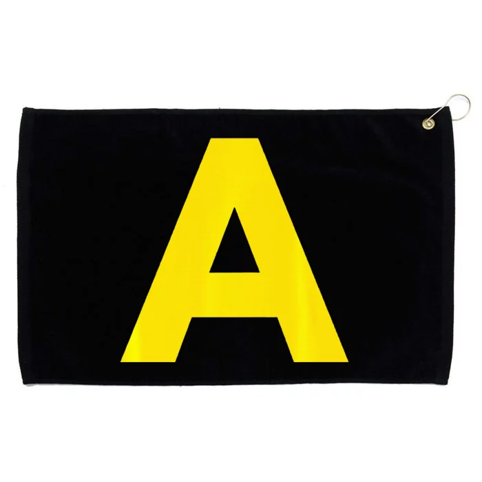 Yellow A On Red For Alvin Costume Halloween Fancy Dress Grommeted Golf Towel