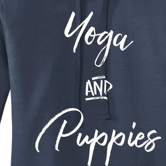 Yoga And Puppies Gift Namastay At Home With My Dog Lovers Great Gift Women's Pullover Hoodie