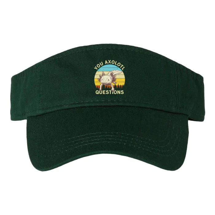 You Axolotl Questions Retro Funny Reptile Valucap Bio-Washed Visor