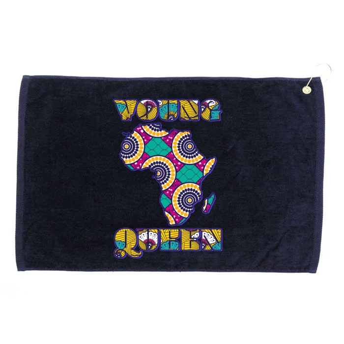 Young African Queen African Cloth Pattern Celebrating Black History Grommeted Golf Towel