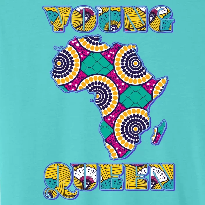 Young African Queen African Cloth Pattern Celebrating Black History ChromaSoft Performance T-Shirt