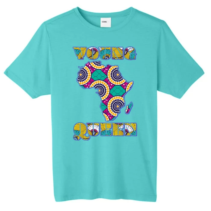 Young African Queen African Cloth Pattern Celebrating Black History ChromaSoft Performance T-Shirt