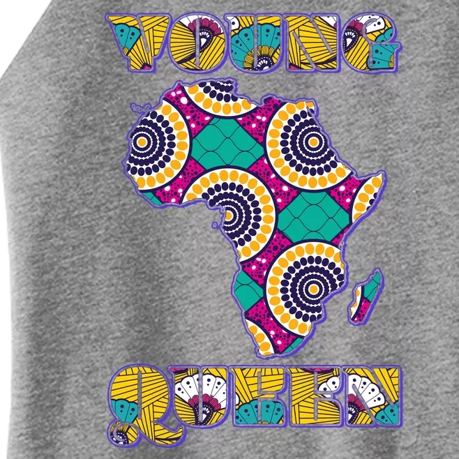 Young African Queen African Cloth Pattern Celebrating Black History Women’s Perfect Tri Rocker Tank