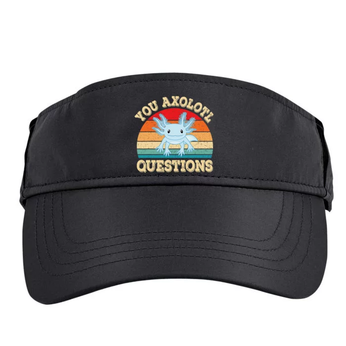 You Axolotl Questions Funny Axolotls Retro Kawaii Adult Drive Performance Visor