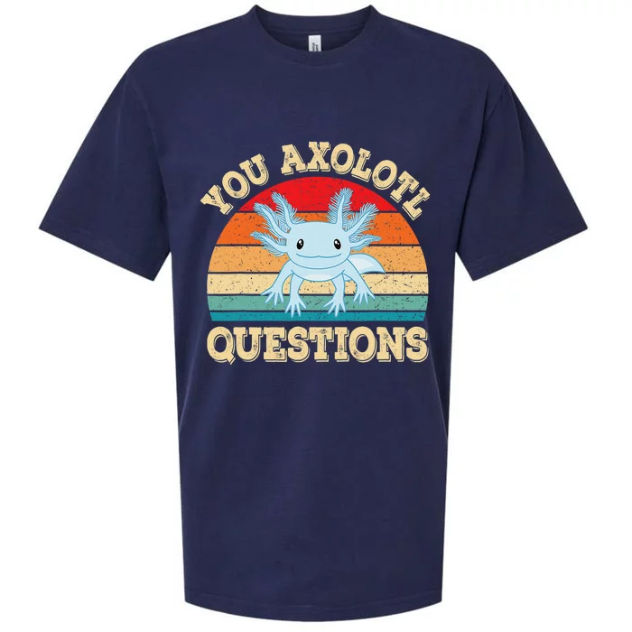 You Axolotl Questions Funny Axolotls Retro Kawaii Sueded Cloud Jersey T-Shirt