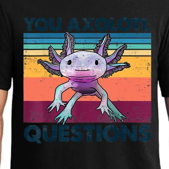 You Axolotl Questions Design Kids Men Women Funny Salamander Pajama Set