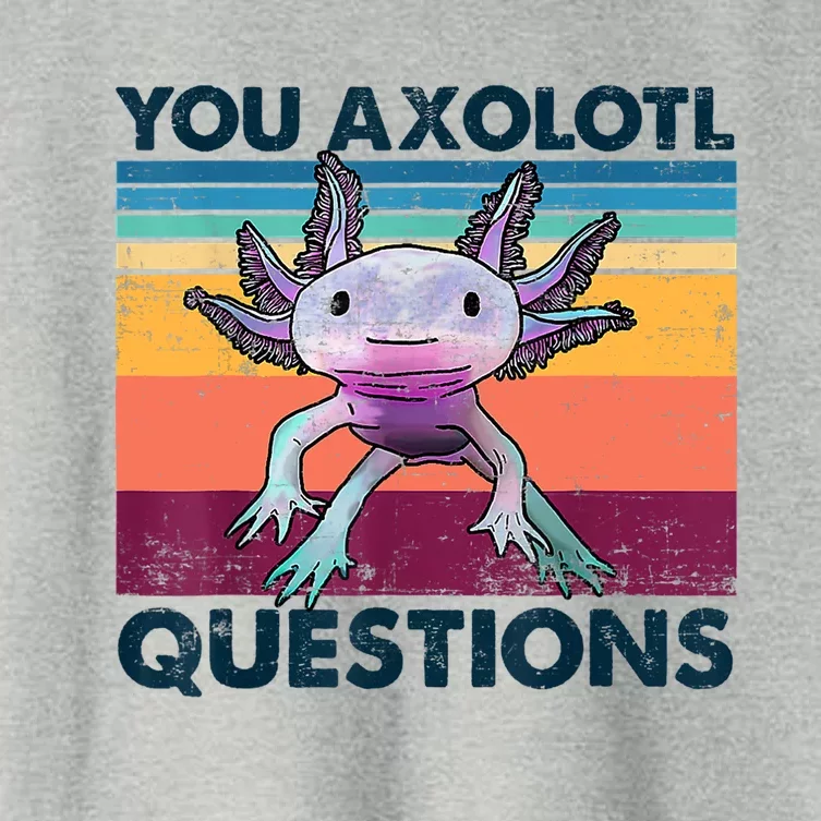 You Axolotl Questions Design Kids Men Women Funny Salamander Women's Crop Top Tee