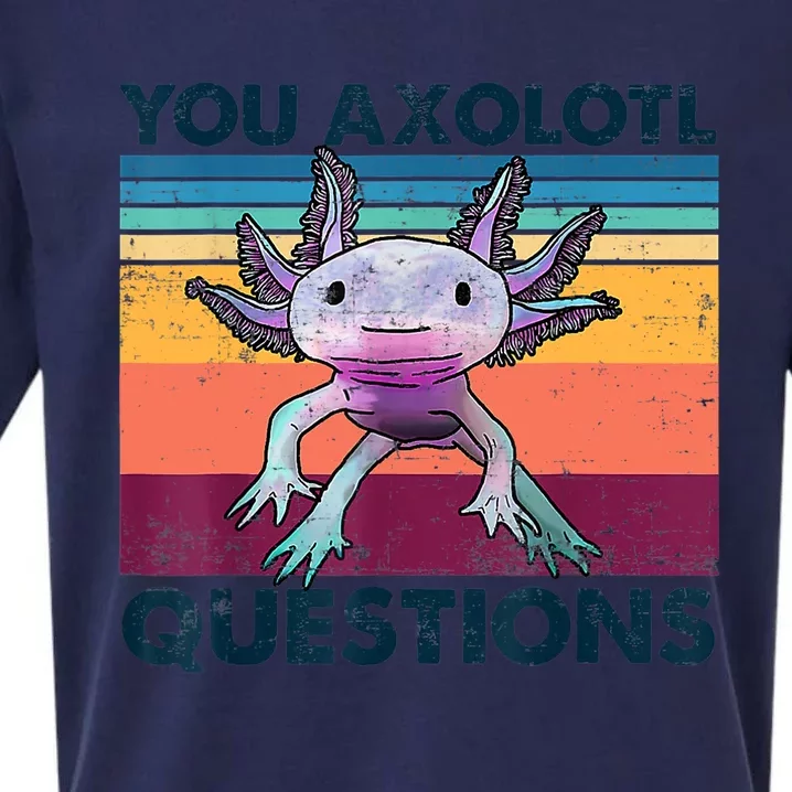 You Axolotl Questions Design Kids Men Women Funny Salamander Sueded Cloud Jersey T-Shirt