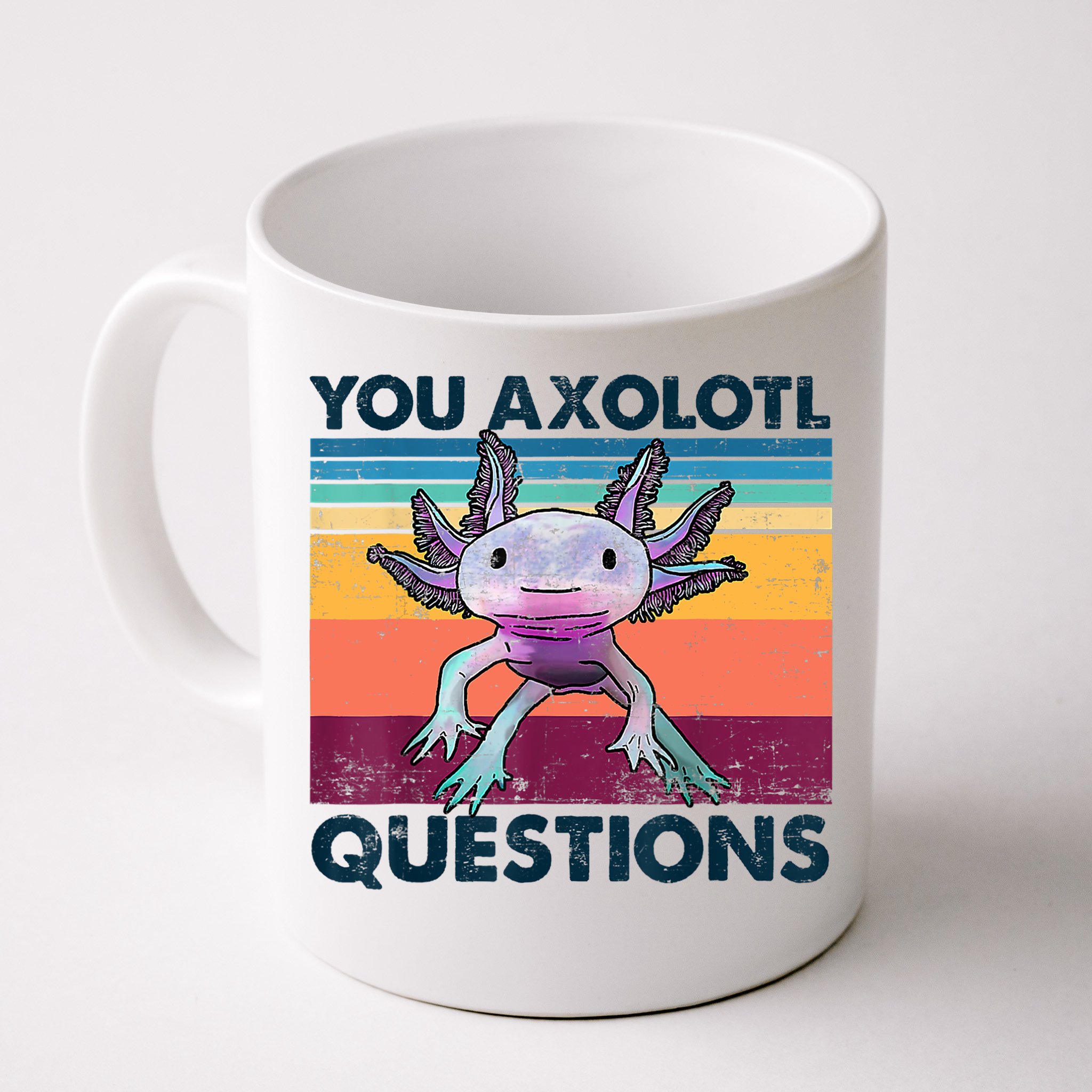 I Axolotl Questions Kids Blue Salamander Plush Axolotl Mug Coffee