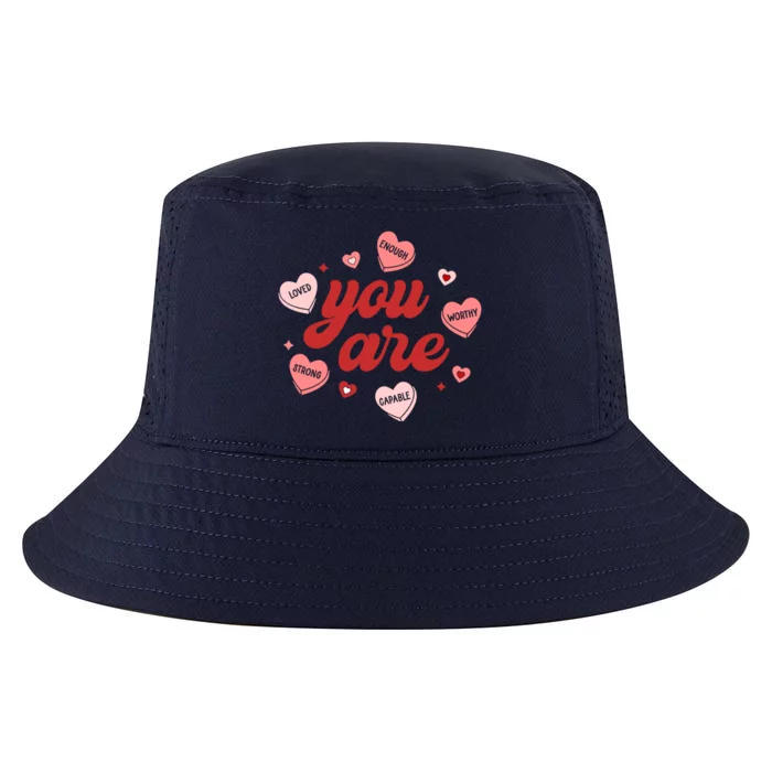 You Are Strong Worthy Loved Happy Valentine's Day Couple Cute Gift Cool Comfort Performance Bucket Hat