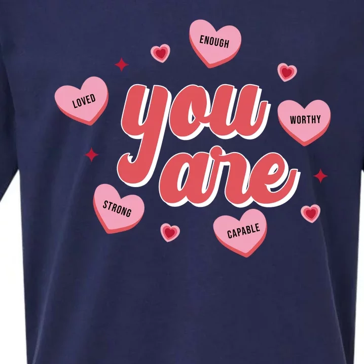 You Are Self Love Hearts Sueded Cloud Jersey T-Shirt