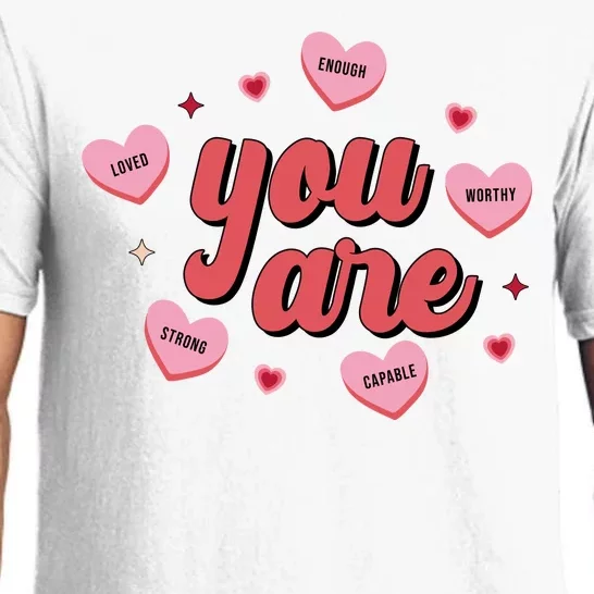 You Are Self Love Hearts Pajama Set