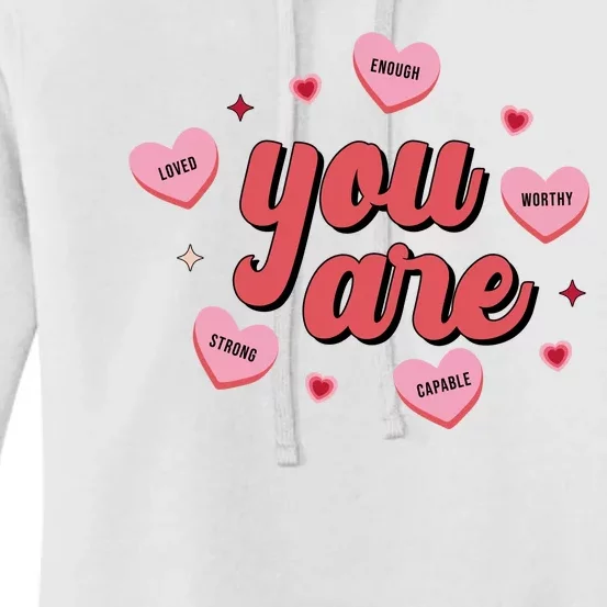 You Are Self Love Hearts Women's Pullover Hoodie