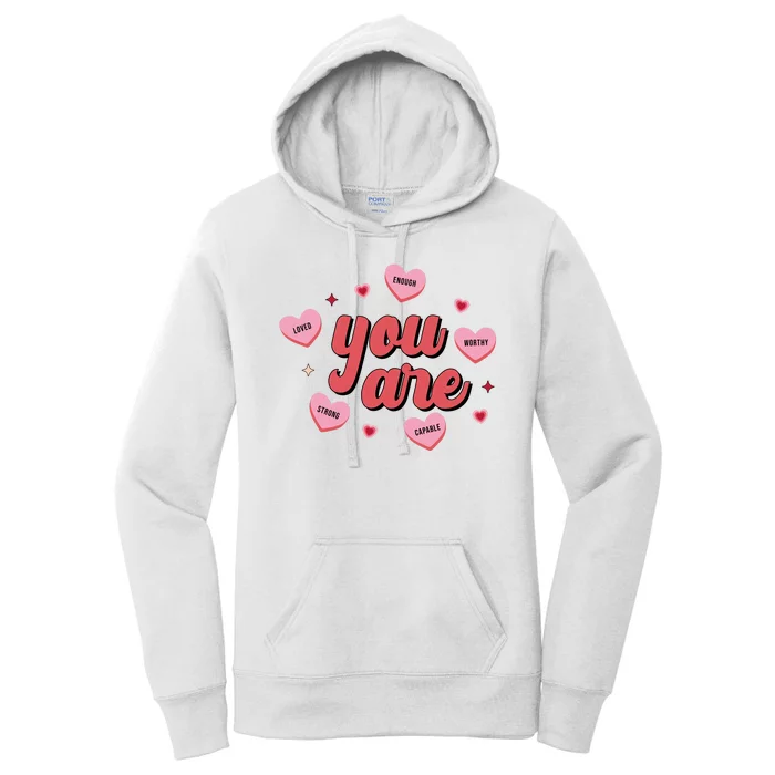 You Are Self Love Hearts Women's Pullover Hoodie