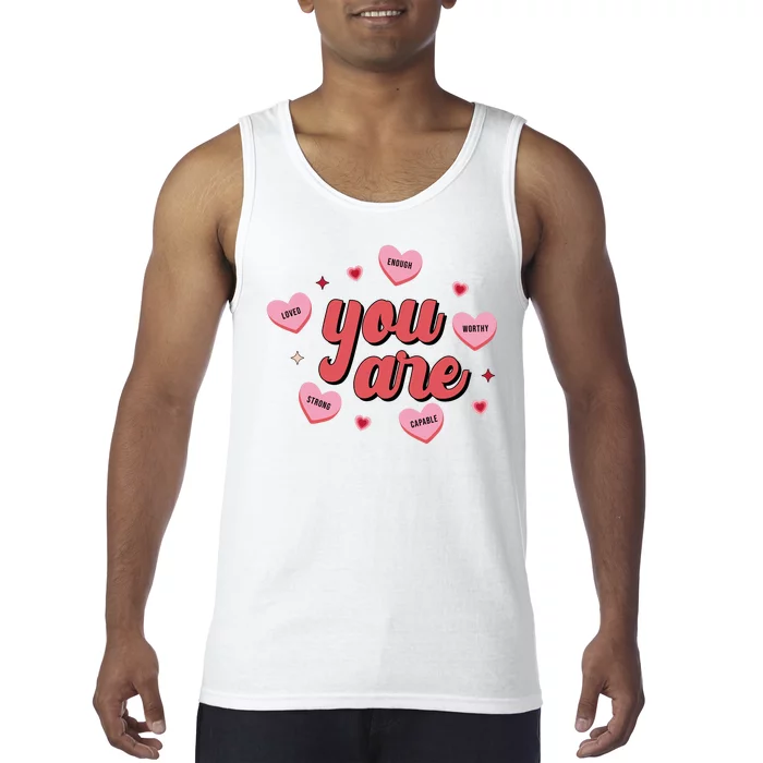 You Are Self Love Hearts Tank Top