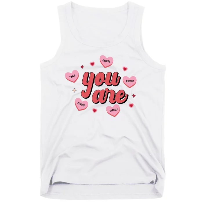 You Are Self Love Hearts Tank Top