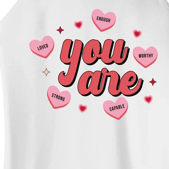 You Are Self Love Hearts Women’s Perfect Tri Rocker Tank