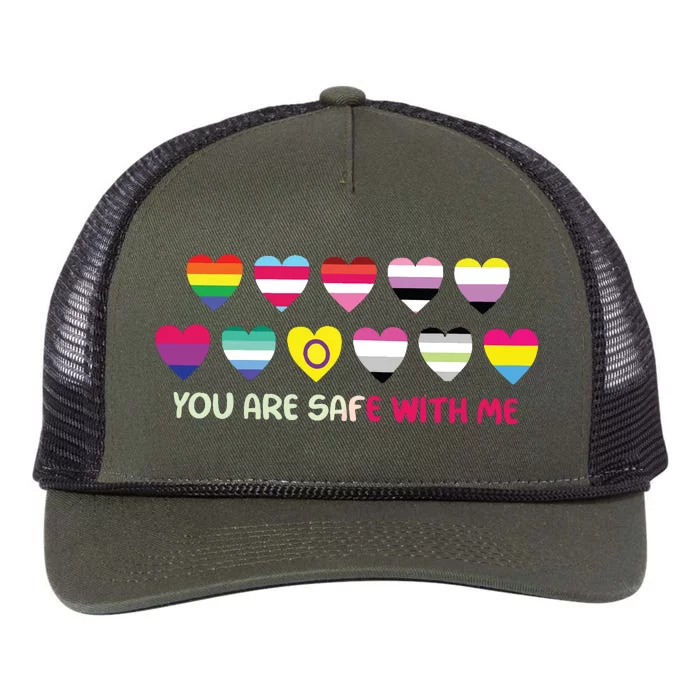 You Are Safe With Me Retro Rope Trucker Hat Cap