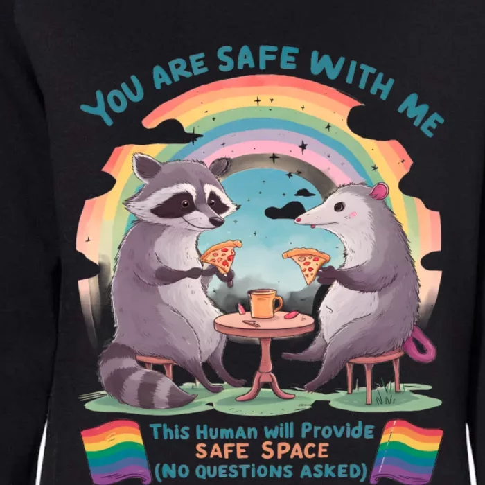 You Are Safe With Me Pride Month Lgbt Womens California Wash Sweatshirt