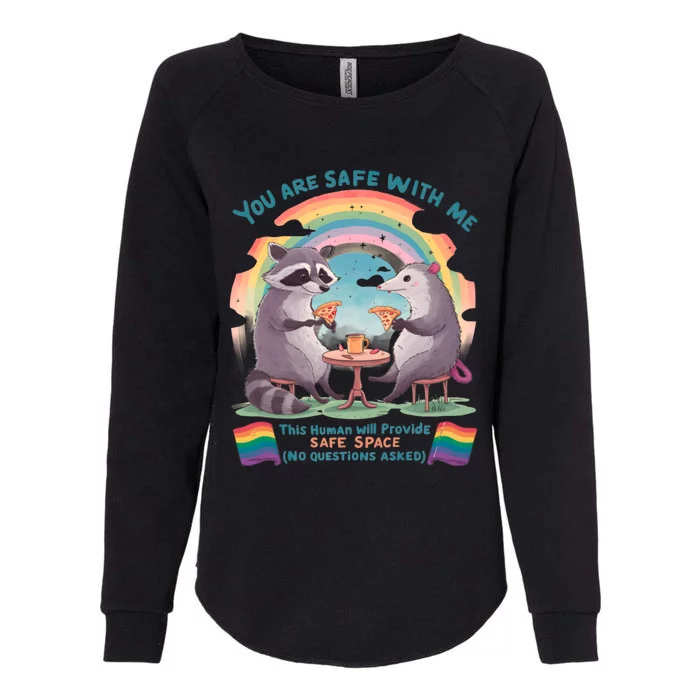 You Are Safe With Me Pride Month Lgbt Womens California Wash Sweatshirt