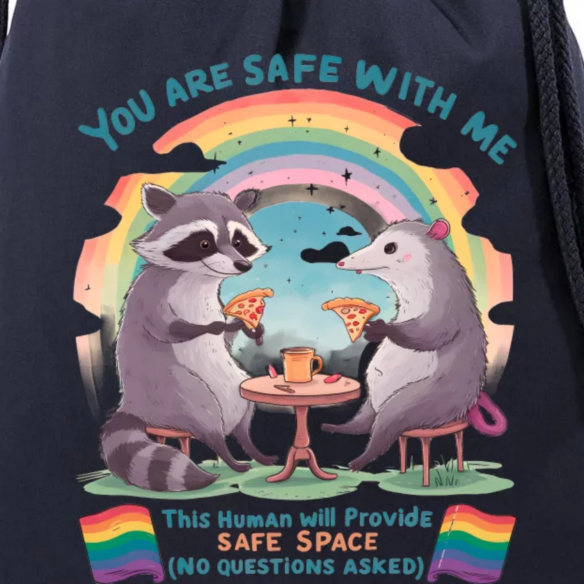 You Are Safe With Me Pride Month Lgbt Drawstring Bag