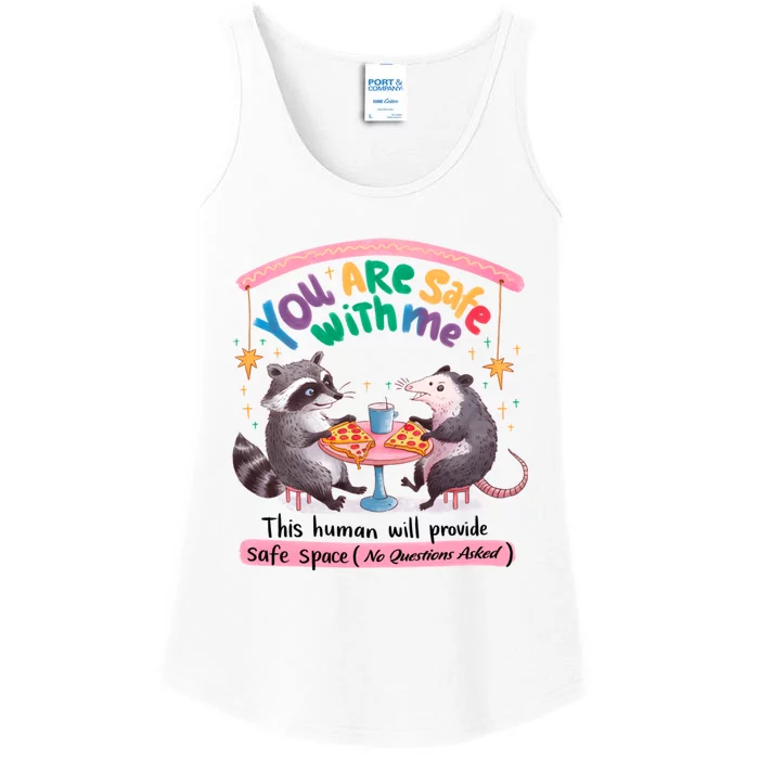 You Are Safe With Me Raccoon Lgbt Ladies Essential Tank