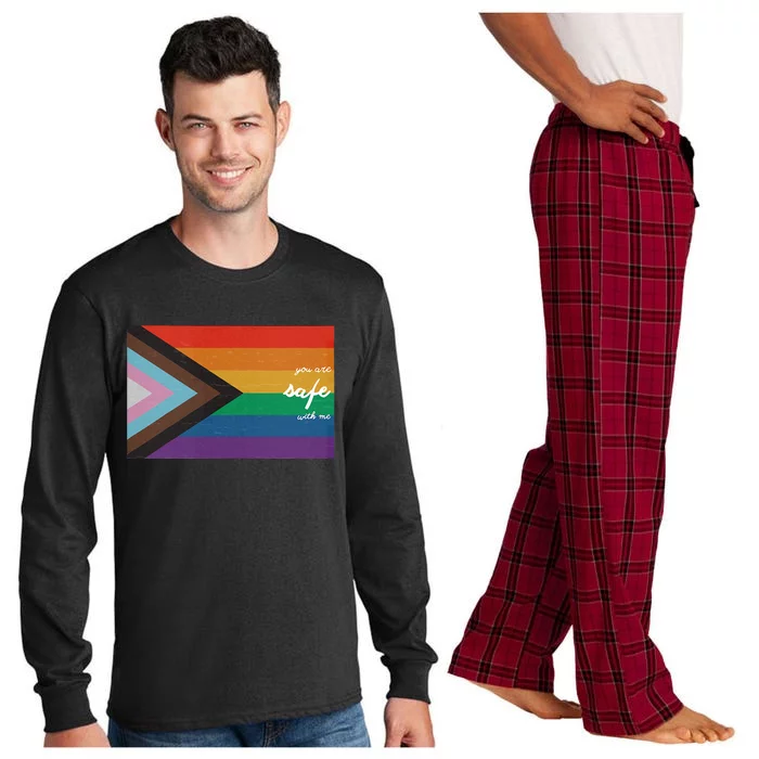 You are safe with me LGBT Ally Long Sleeve Pajama Set