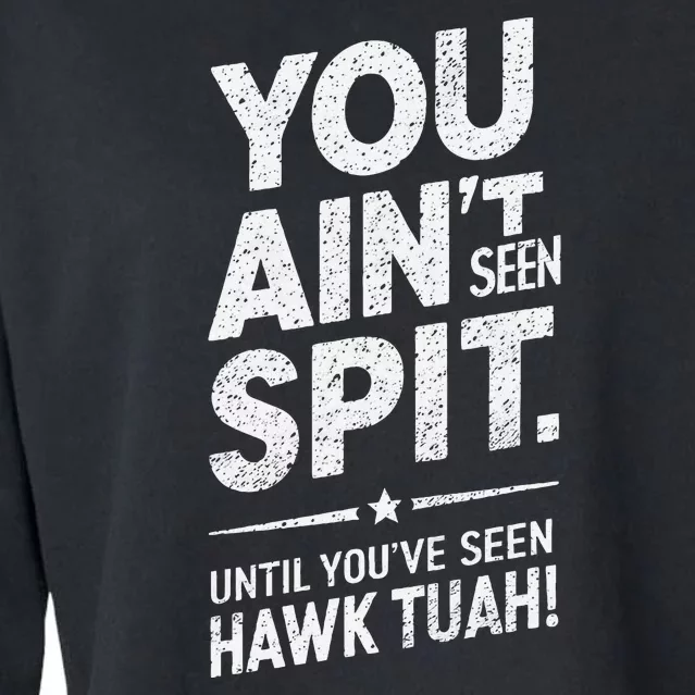 You Ain’T Seen Spit Hawk Tuah Humor Cropped Pullover Crew