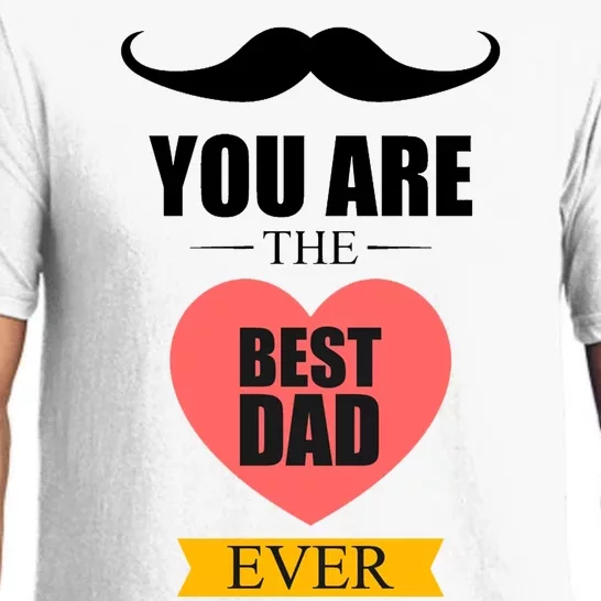 You Are The Best Dad Ever Mustache Heart Pajama Set