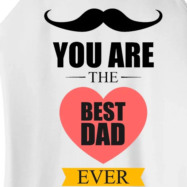 You Are The Best Dad Ever Mustache Heart Women’s Perfect Tri Rocker Tank