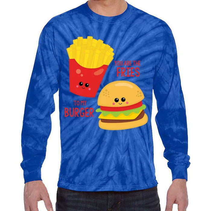 You Are The Fries To My Burger Best Friend Valentine's Day Gift Tie-Dye Long Sleeve Shirt