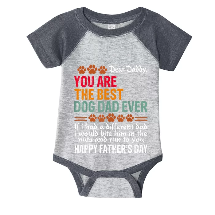 You Are The Best Dog Dad Ever Fathers Day Infant Baby Jersey Bodysuit