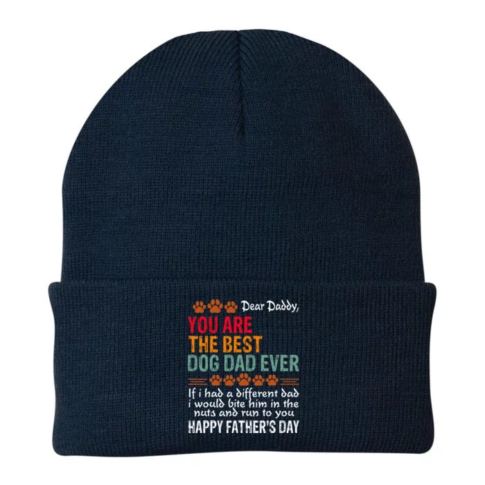 You Are The Best Dog Dad Ever Fathers Day Knit Cap Winter Beanie