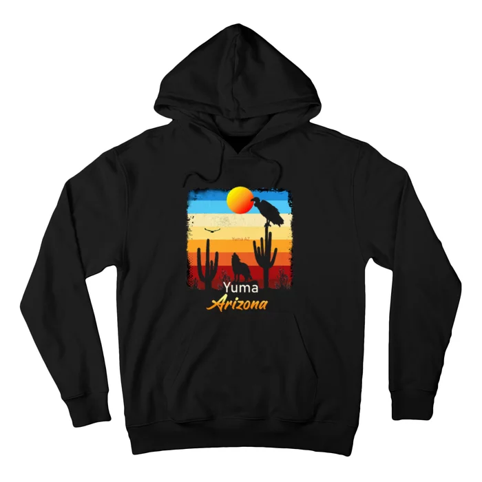 Yuma Arizona Vintage Coyote Sunset Az Desert Hoodie