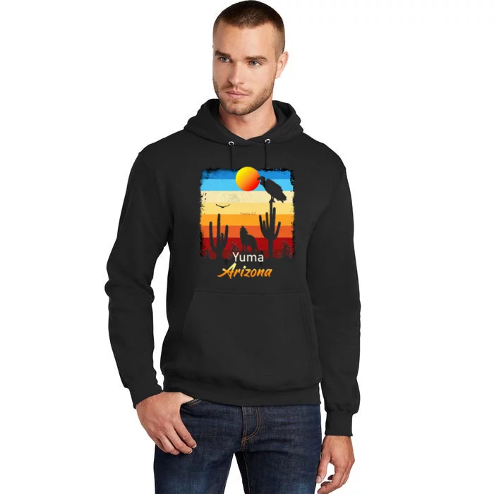 Yuma Arizona Vintage Coyote Sunset Az Desert Tall Hoodie