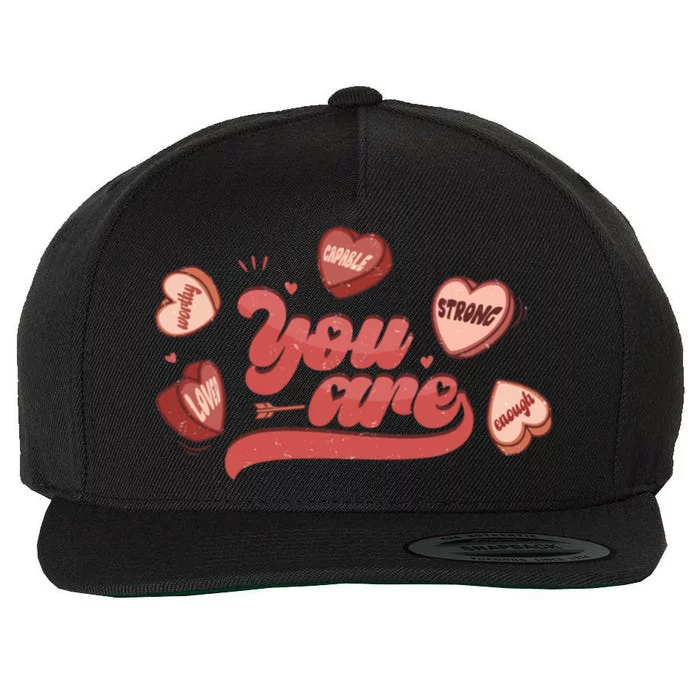 You Are Worthy Capable Strong And Enough Great Gift Wool Snapback Cap