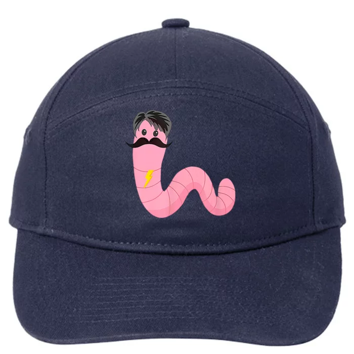 Youre A Worm With A Mustache 7-Panel Snapback Hat