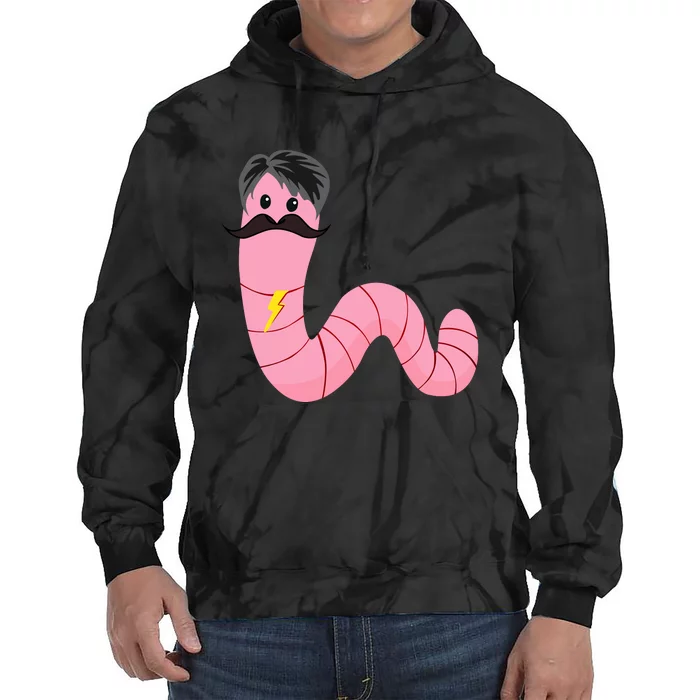 Youre A Worm With A Mustache Worm With A Mustache Ariana Reality Tie Dye Hoodie