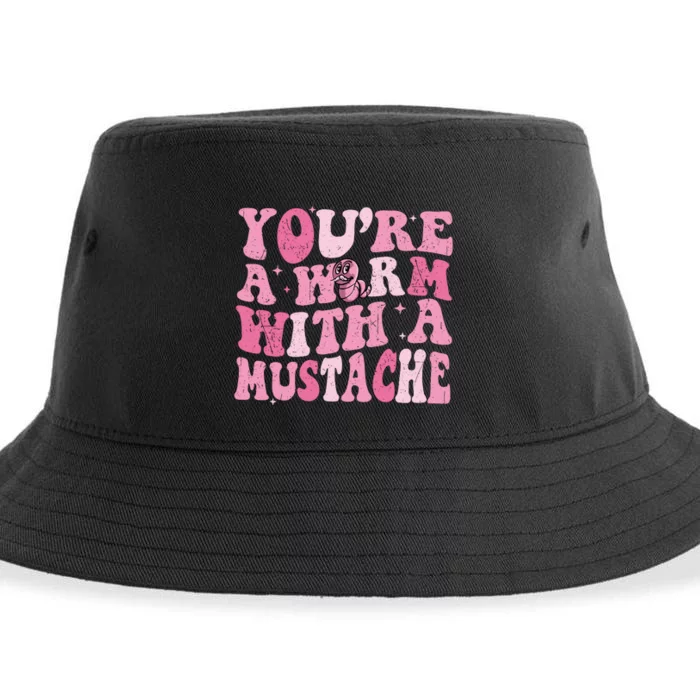 Youre A Worm With A Mustache James Tom Ariana Reality Sustainable Bucket Hat