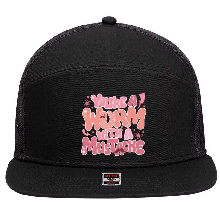 You’re A Worm With A Mustache  Vanderpump Rules Scandovals Is A Liar 7 Panel Mesh Trucker Snapback Hat