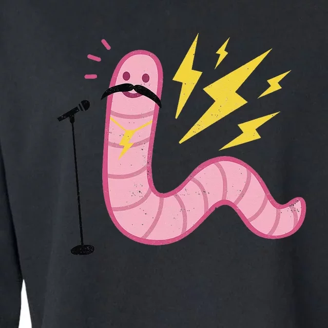 You're A Worm With A Mustache Cropped Pullover Crew