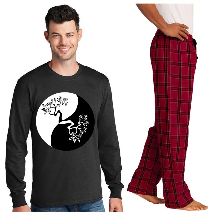 Yin And Yang Bonsai Tree Japan Buddha Zen Meditation Yoga Funny Gift Long Sleeve Pajama Set