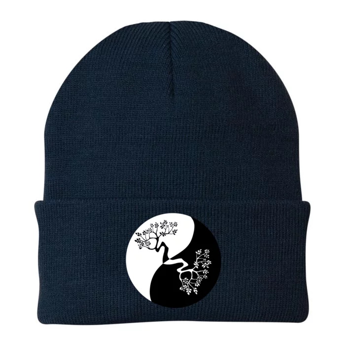 Yin And Yang Bonsai Tree Japan Buddha Zen Meditation Yoga Funny Gift Knit Cap Winter Beanie