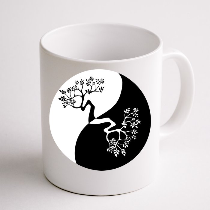 Yin And Yang Bonsai Tree Japan Buddha Zen Meditation Yoga Funny Gift Front & Back Coffee Mug