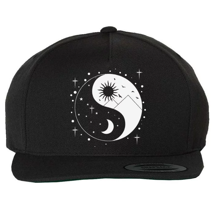 Yin and Yang Wool Snapback Cap